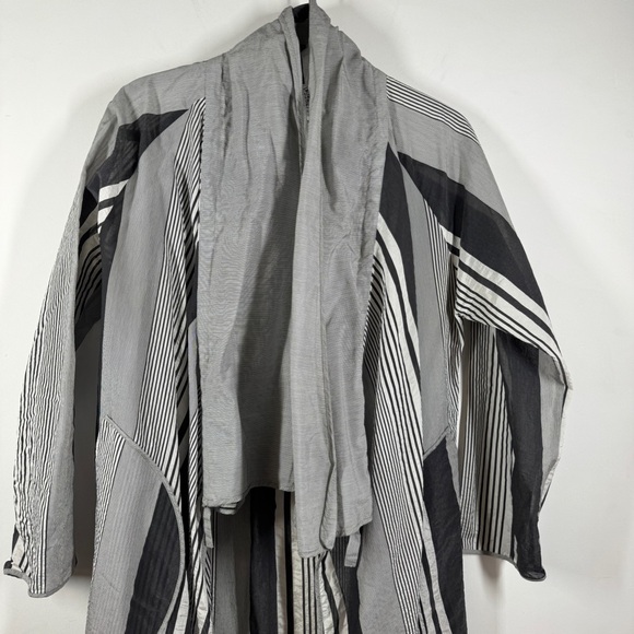 Vintage Kim Bernardin Paris Cardigan Gray Black Large  Avant Garde Lagenlook - Picture 5 of 16